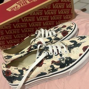 Women’s vans (size 8.5) roses